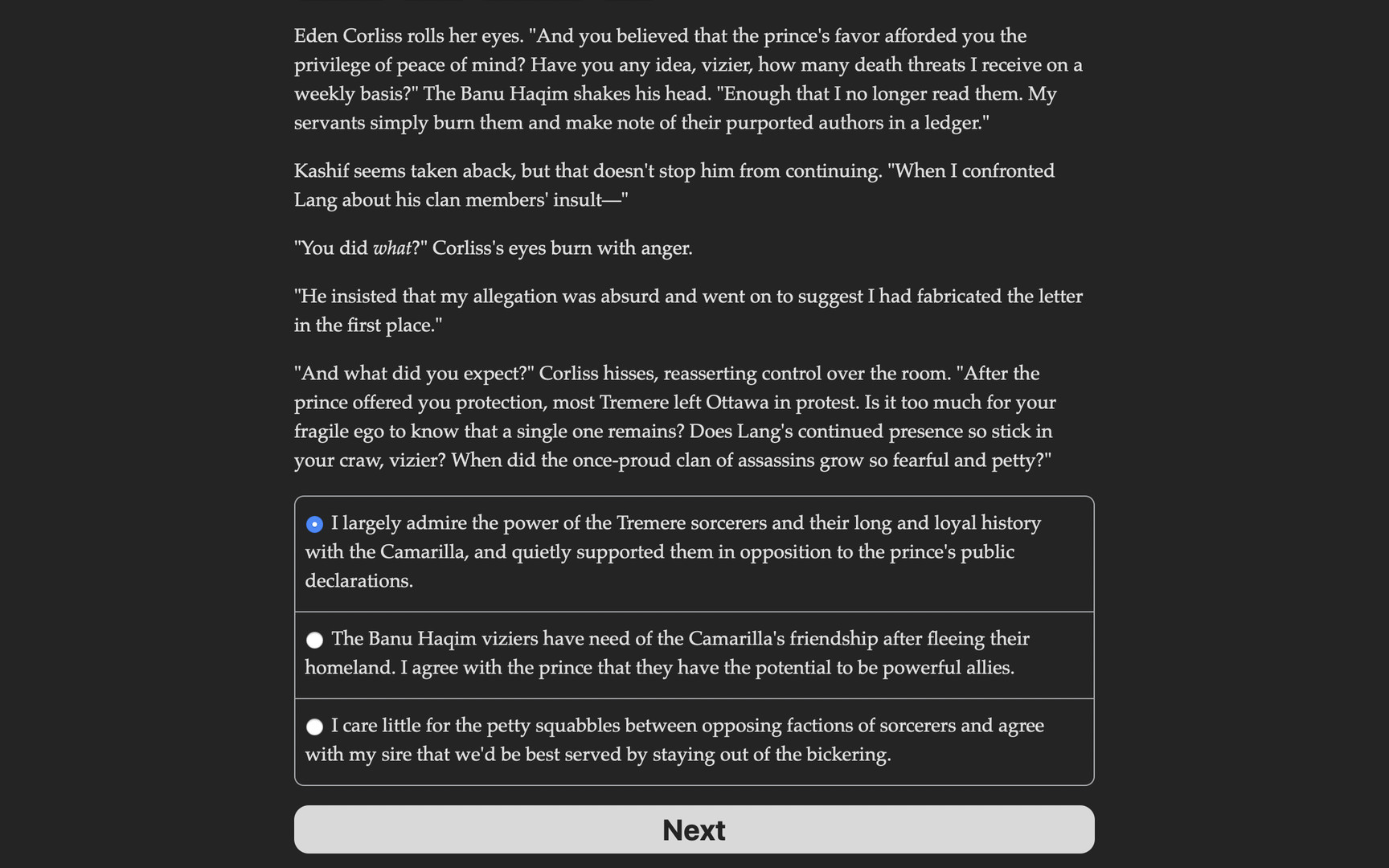 Vampire: The Masquerade — Parliament of Knives Demo #4