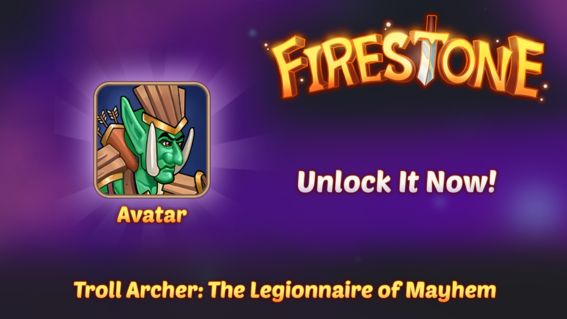 Firestone Idle RPG - Troll Archer, The Legionnaire of Mayhem  - Avatar Featured Screenshot #1