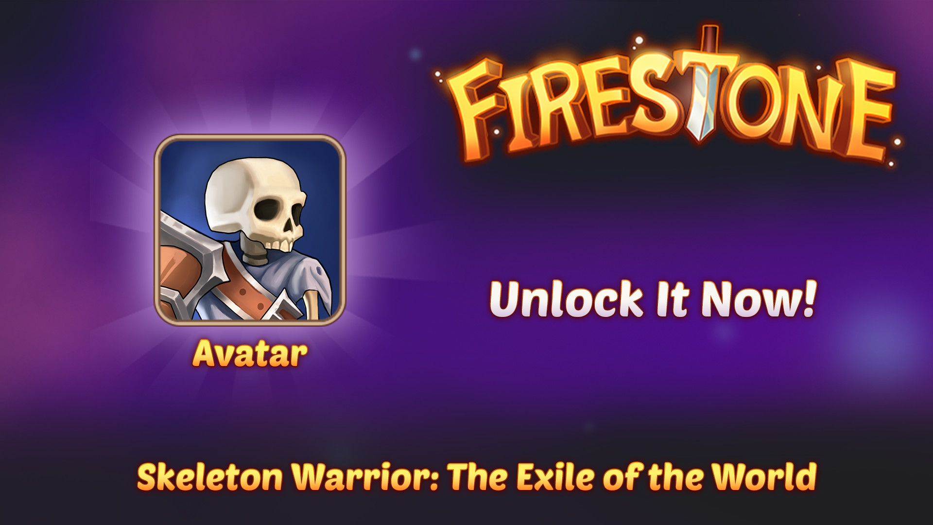 Firestone Idle RPG - Skeleton Warrior, The exile of the world  - Avatar Featured Screenshot #1