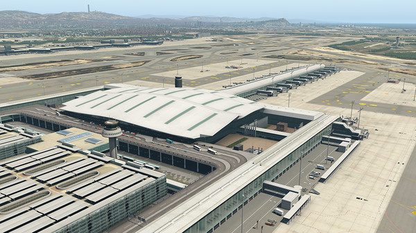 скриншот X-Plane 11 - Add-on: Aerosoft – Airport Barcelona 2