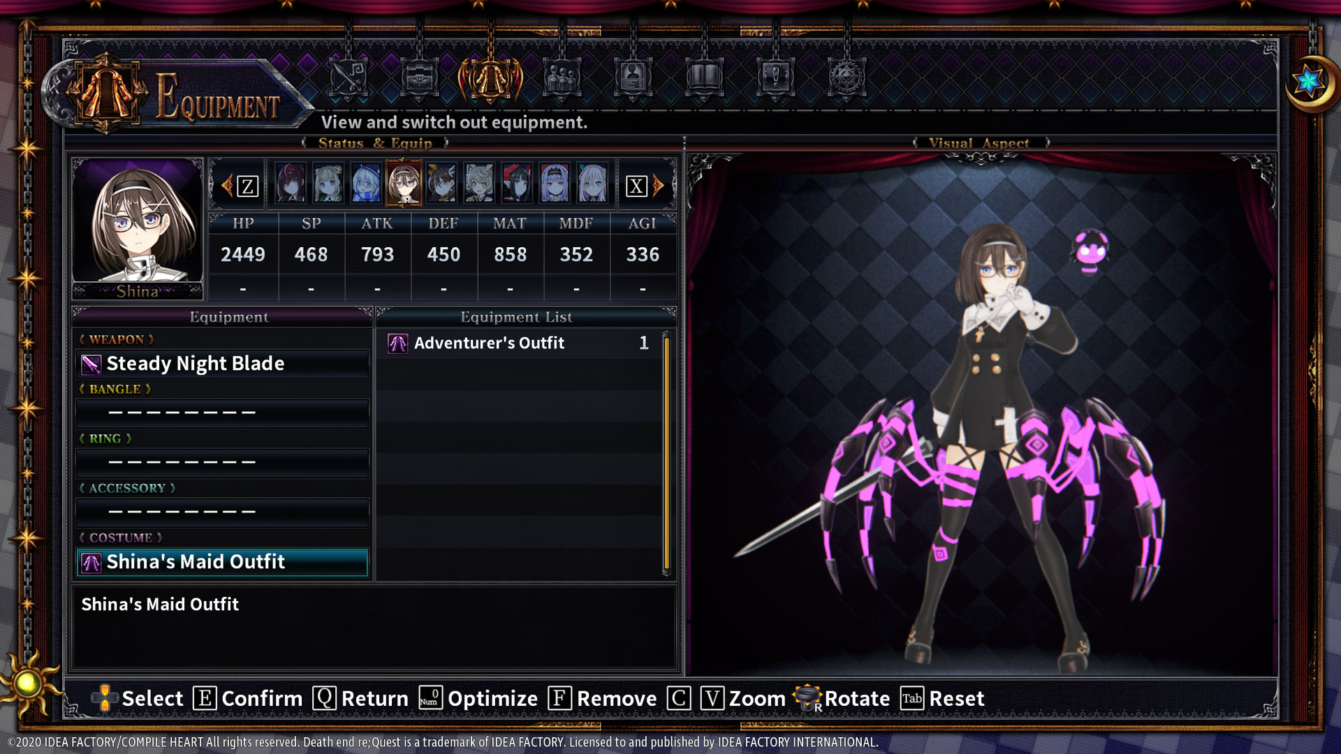 Death end re;Quest 2 - Shina's Maid Outfit Featured Screenshot #1