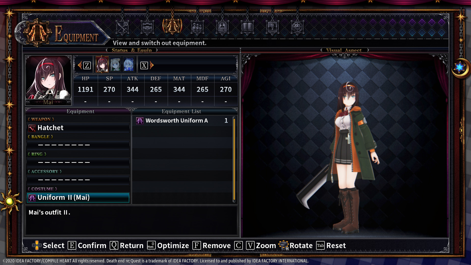 Death end re;Quest 2 - Alternate Uniform Set #2