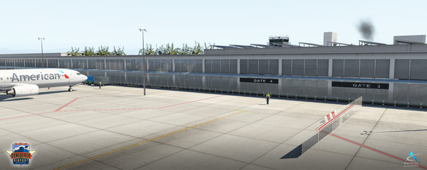 скриншот X-Plane 11 - Add-on: Skyline Simulations - KLGB - Long Beach Airport XP 4