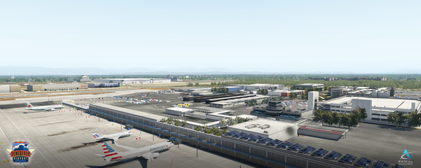 скриншот X-Plane 11 - Add-on: Skyline Simulations - KLGB - Long Beach Airport XP 1