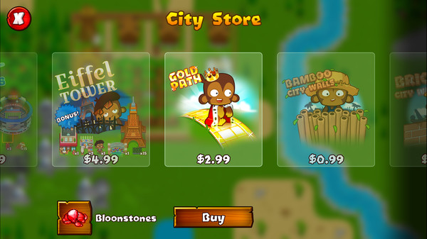 Bloons Monkey City - Gold Path