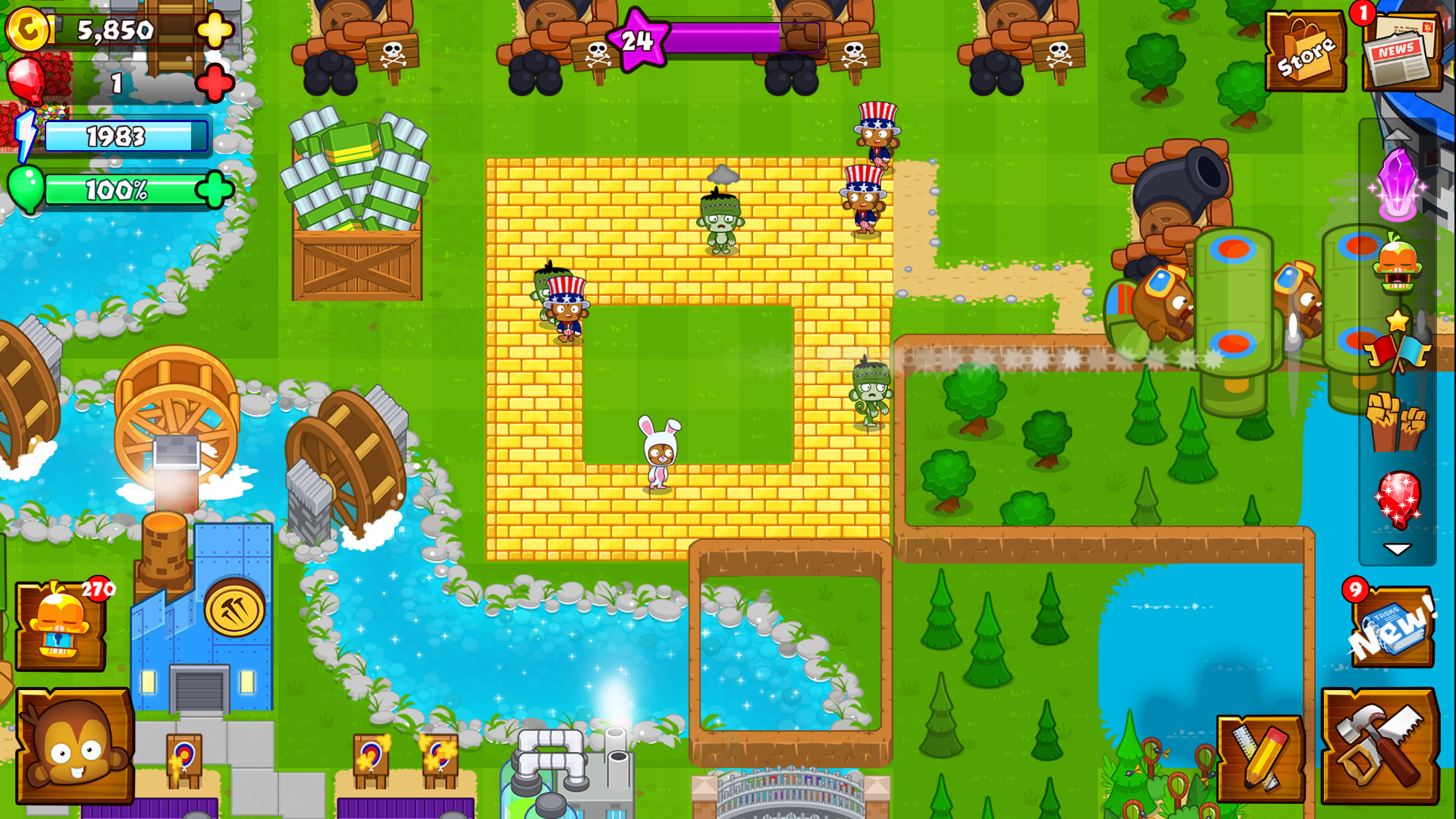 monkey bloon city strategy