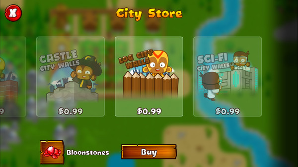 Bloons Monkey City - Log City Walls
