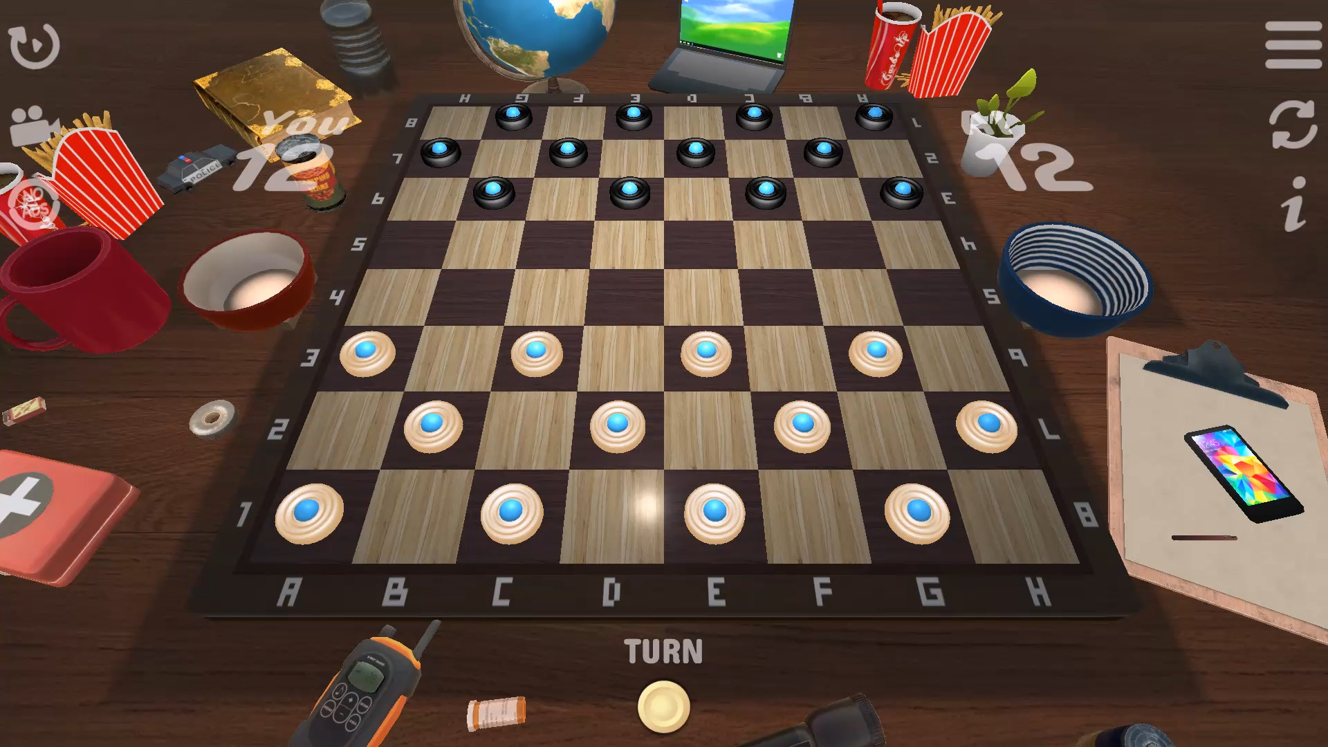 Playing checkers and chess with a remote player using PlayTogether. The