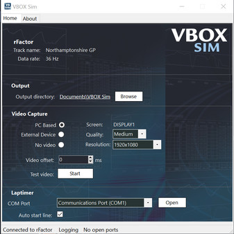 скриншот VBOX Sim 1