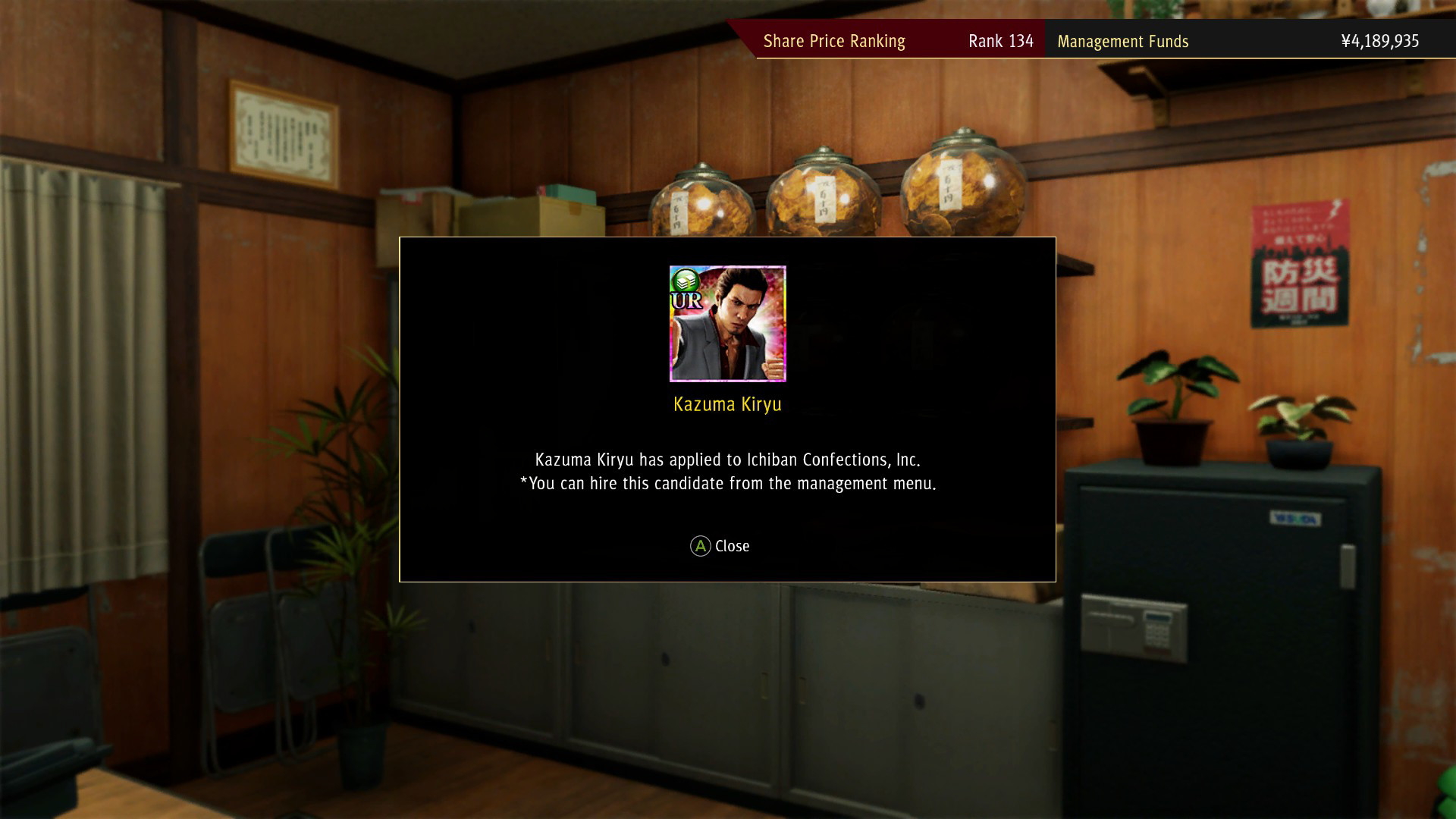 Yakuza: Like a Dragon Management Mode Set Featured Screenshot #1