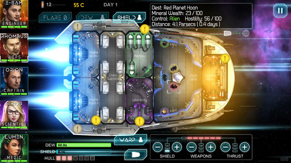 скриншот Heliconian - Starship Crew Control 4