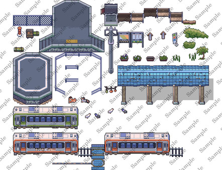 скриншот RPG Maker VX Ace - Train Station Asset Pack 2