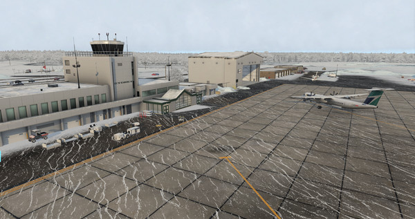 скриншот X-Plane 11 - Add-on: Airfield Canada - CYQY - J.A. Douglas McCurdy Sydney Airport 1