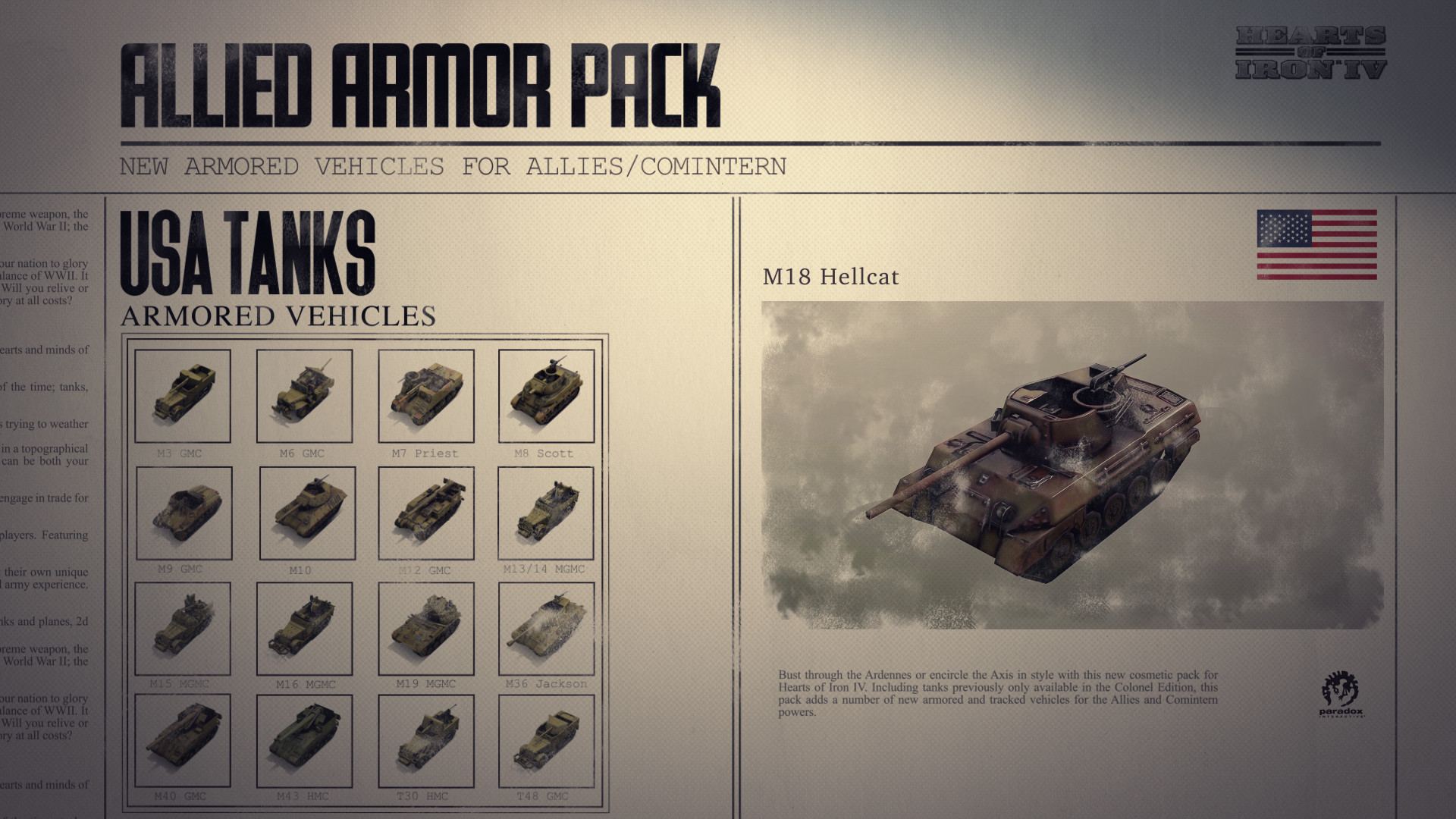 Hearts of Iron IV: Allied Armor Pack #4