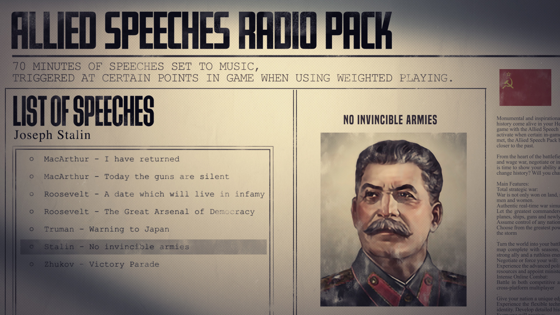 Hearts of Iron IV: Allied Speeches Music Pack #6