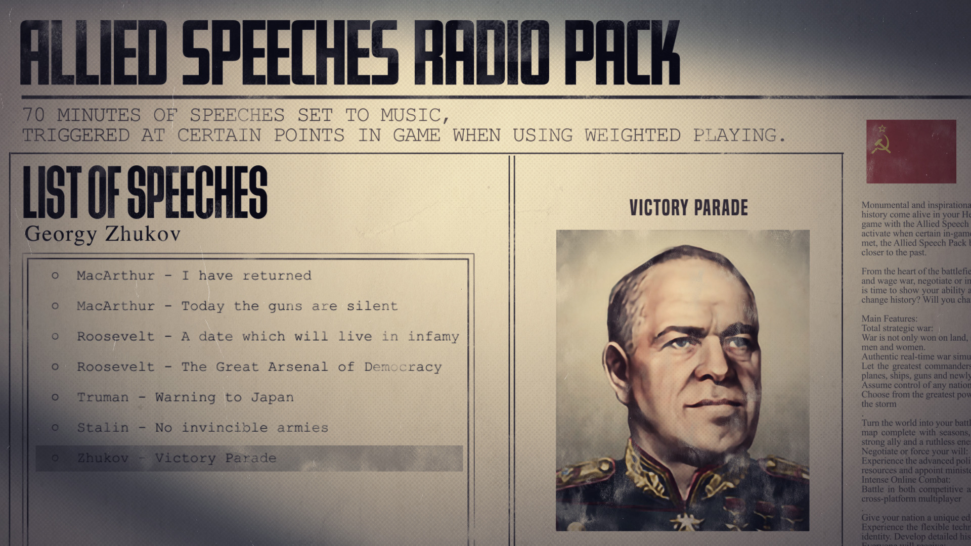 Hearts of Iron IV: Allied Speeches Music Pack screenshot screenshot 7