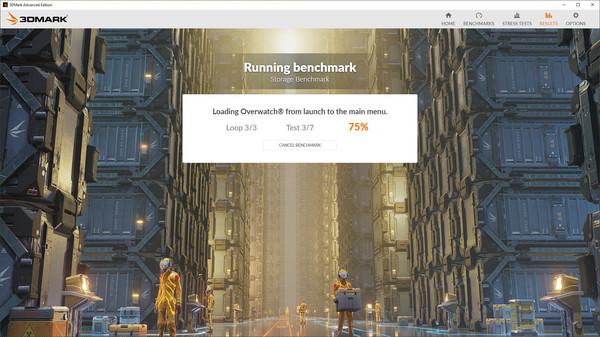 скриншот 3DMark Storage Benchmark 0