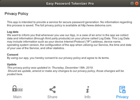 скриншот Easy Password Tokenizer Pro 5