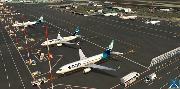 скриншот X-Plane 11 - Add-on: Globall Art - CYVR - Vancouver International Airport 1