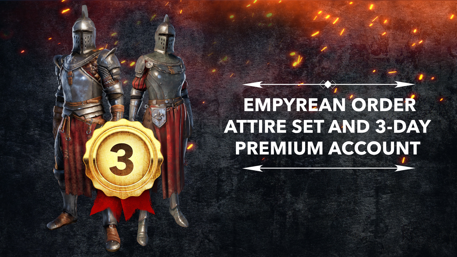 Conqueror's Blade - Empyrean Order Hero Attire & 3-Day Premium Account Gift Featured Screenshot #1