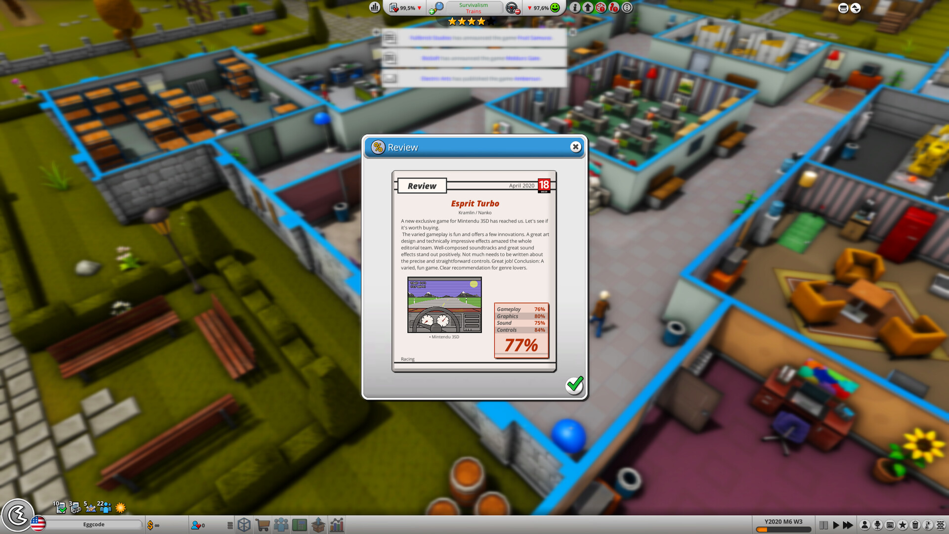 Mad Games Tycoon no Steam