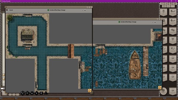 Fantasy Grounds - Black Scrolls Docks and Canals (Map Tile Pack)