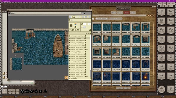 скриншот Fantasy Grounds - Black Scrolls Docks and Canals (Map Tile Pack) 3