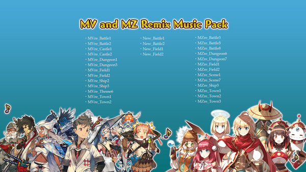 скриншот RPG Maker MZ - MV and MZ Remix Music Pack 0