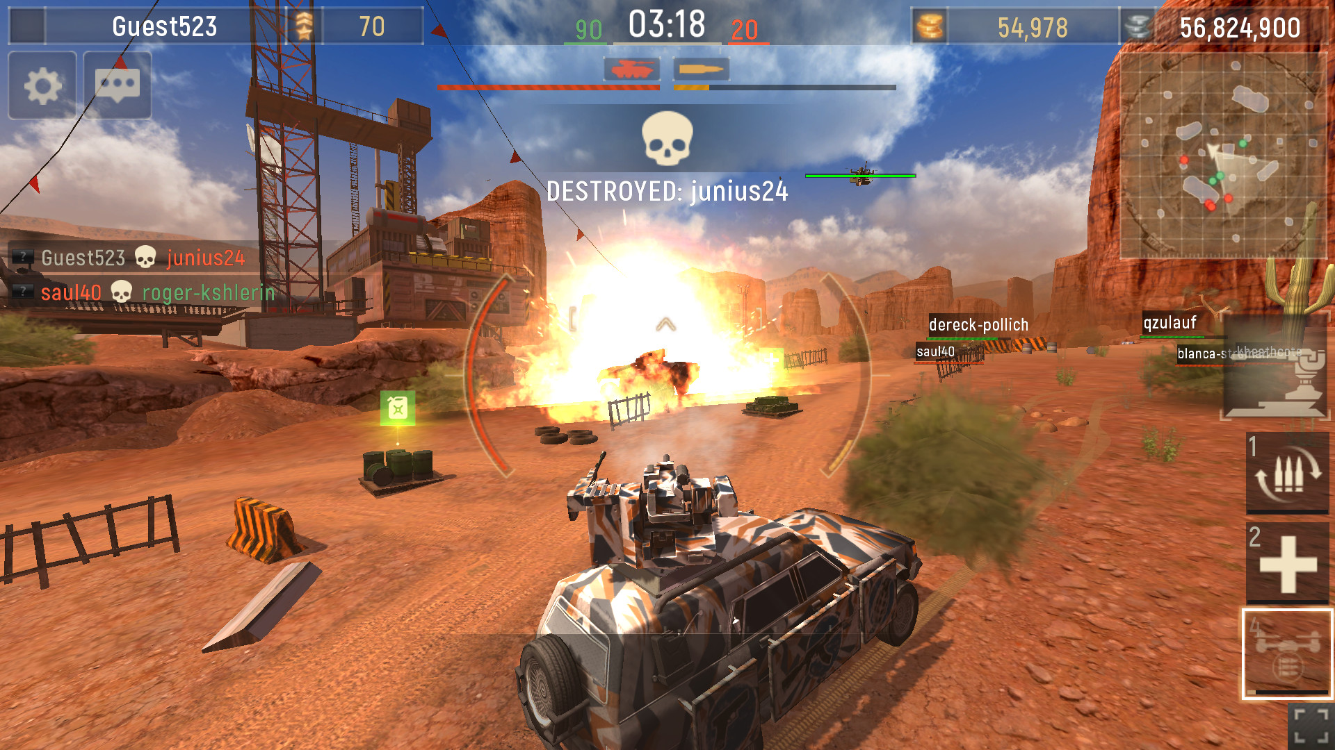 tank shooting game online