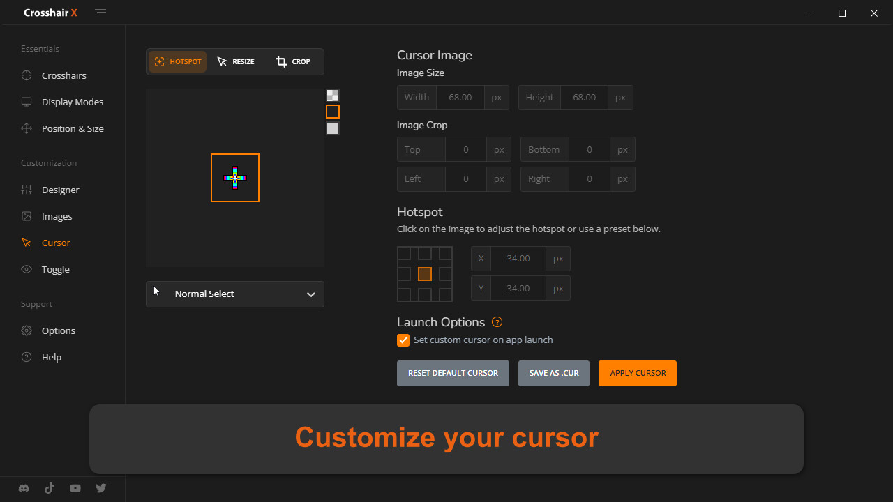 crosshair x