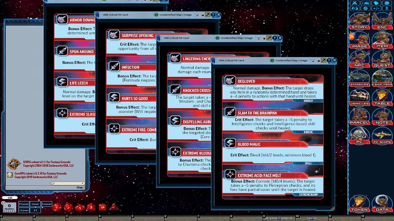 Fantasy Grounds Starfinder Rpg Starfinder Critical Hit Deck En Steam