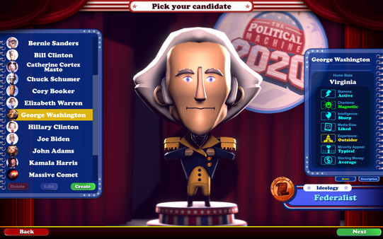 скриншот The Political Machine 2020 - The Founding Fathers DLC 4
