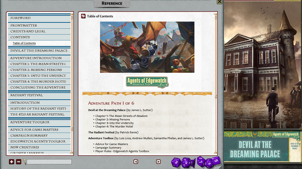 Fantasy Grounds - Pathfinder 2 RPG - Agents of Edgewatch AP 1: Devil at the Dreaming Palace