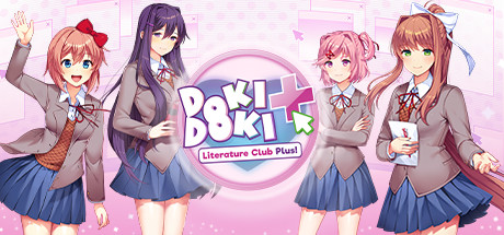Steam header art for Doki Doki Literature Club Plus!