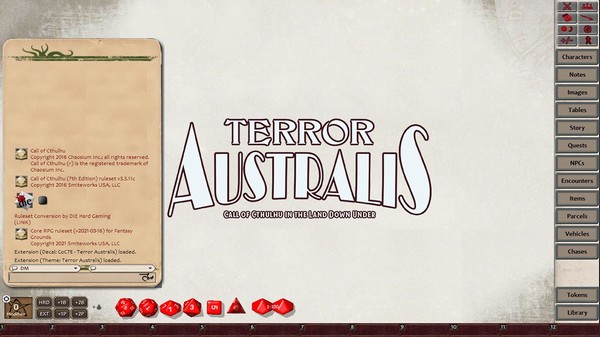 скриншот Fantasy Grounds - Terror Australis - 2nd Edition 4