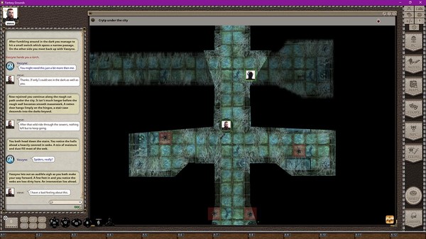 Fantasy Grounds - Black Scrolls Dark Crypts (Map Tile Pack)