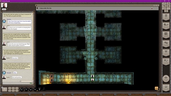 скриншот Fantasy Grounds - Black Scrolls Dark Crypts (Map Tile Pack) 2