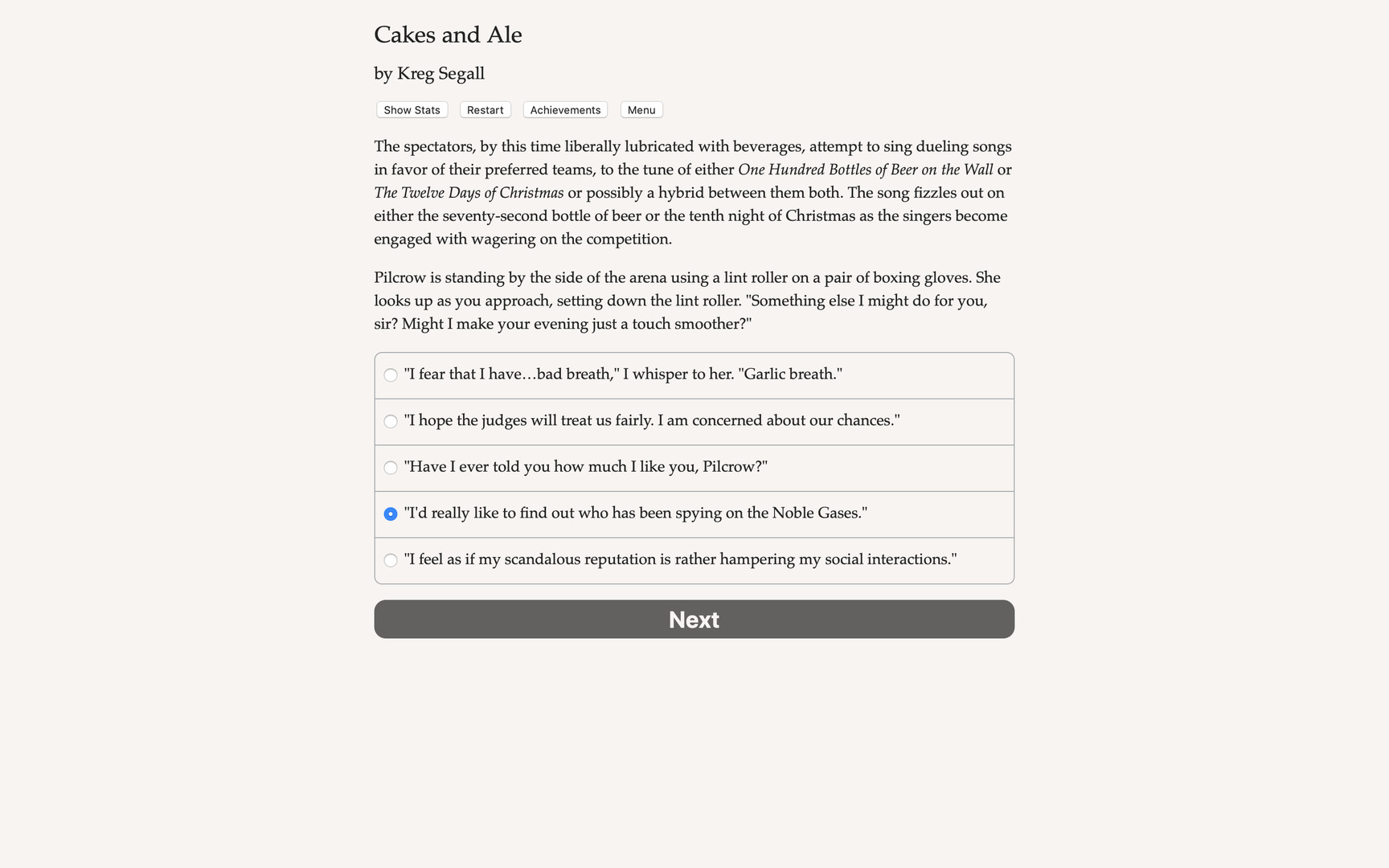 Jolly Good: Cakes and Ale Demo #5