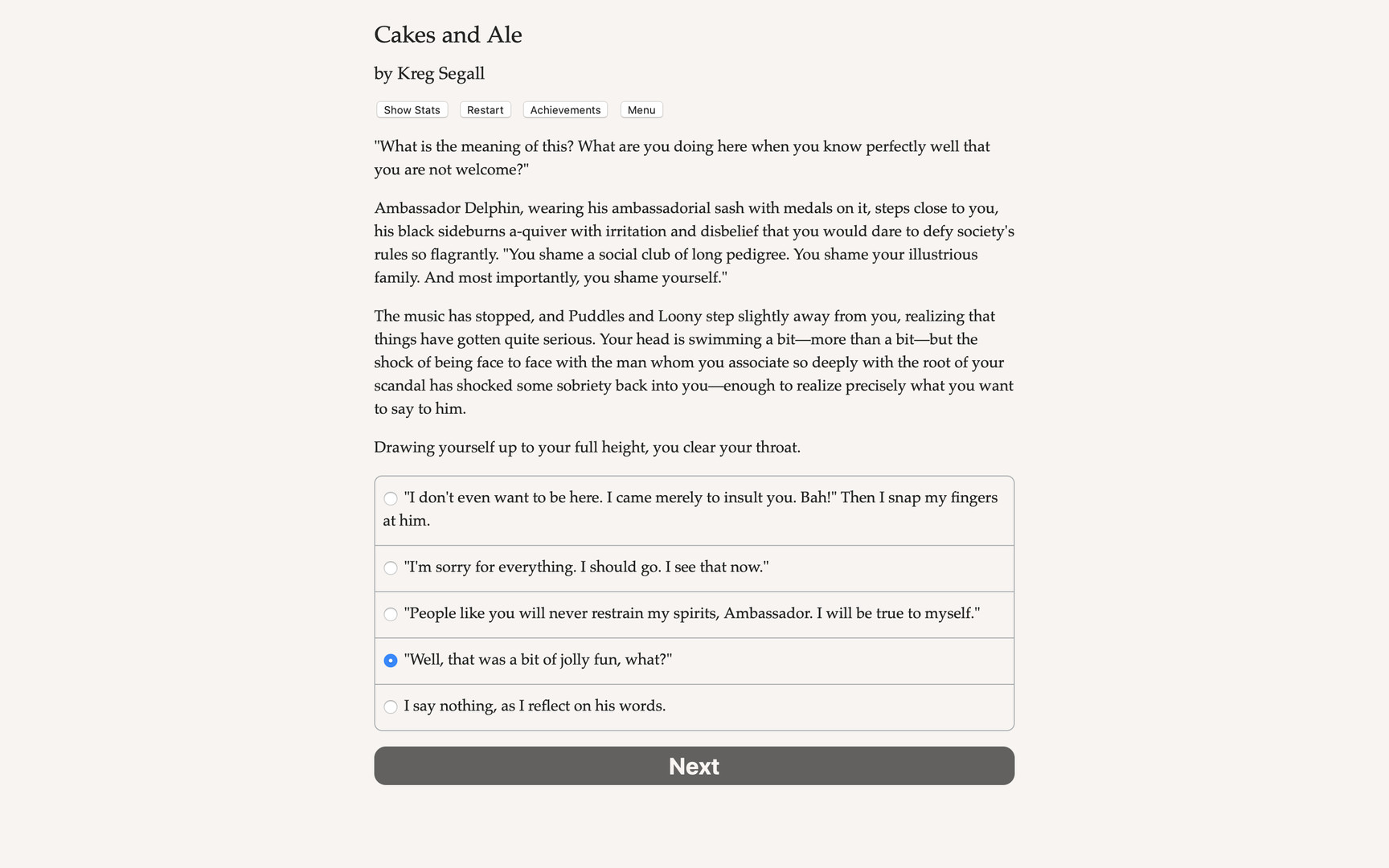 Jolly Good: Cakes and Ale Demo #2