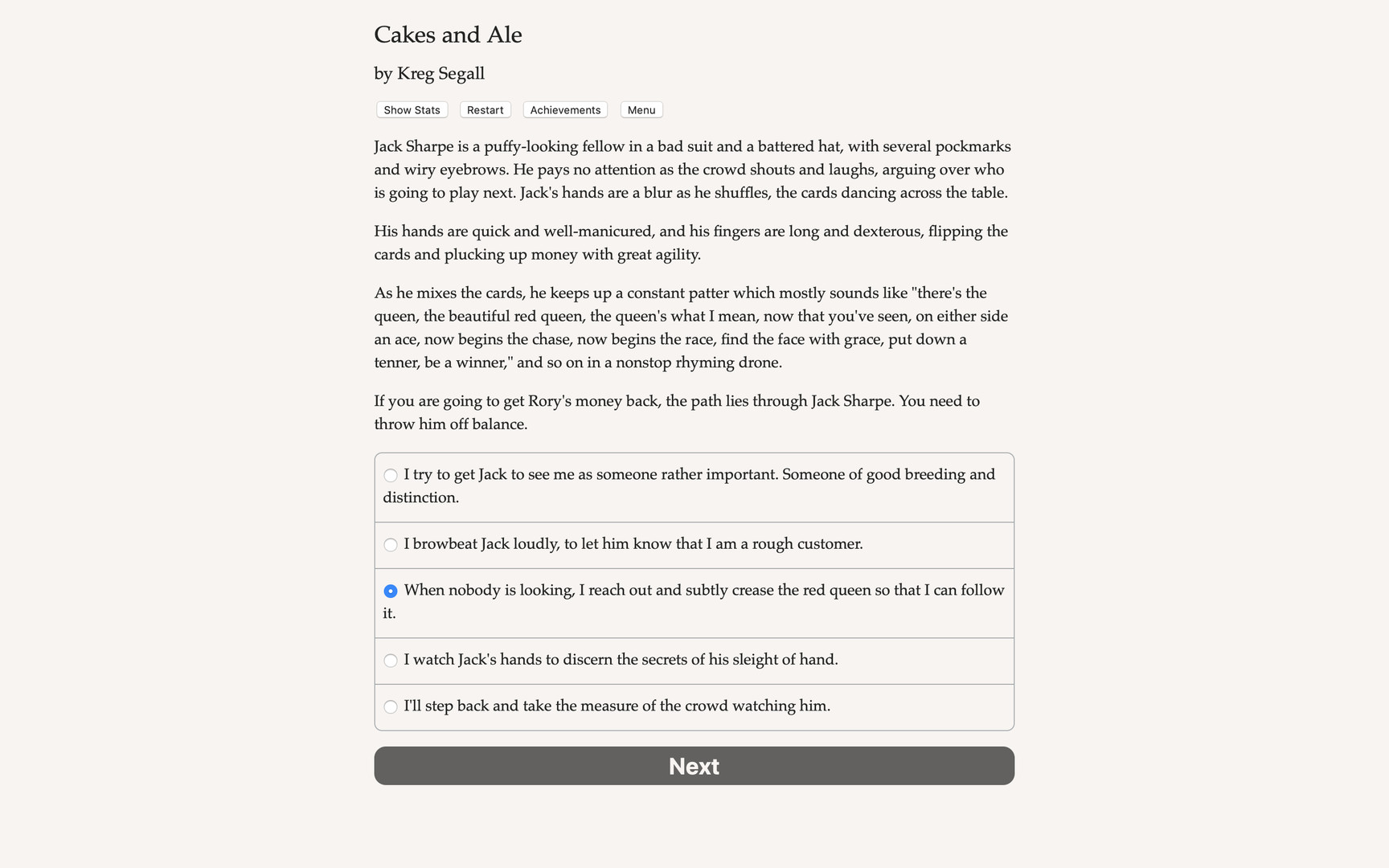 Jolly Good: Cakes and Ale Demo #4