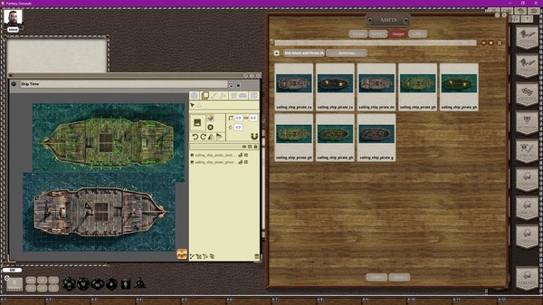скриншот Fantasy Grounds - Black Scrolls Pirate and Ghost Ship (Map Tile Pack) 0