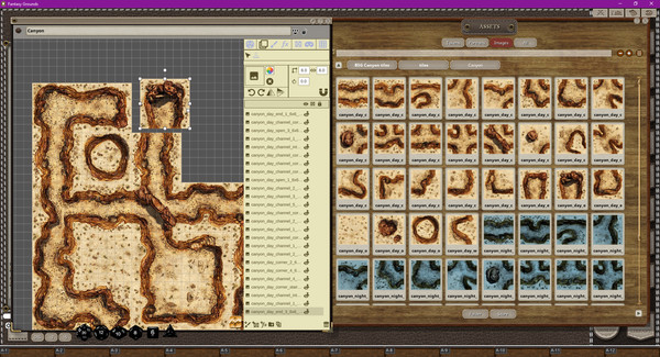 скриншот Fantasy Grounds - Black Scrolls Desert Canyons (Map Tile Pack) 1