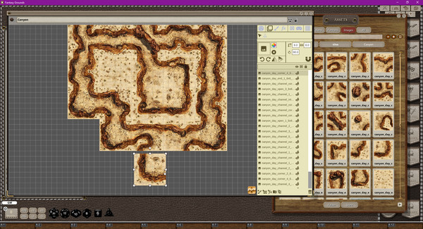 скриншот Fantasy Grounds - Black Scrolls Desert Canyons (Map Tile Pack) 0