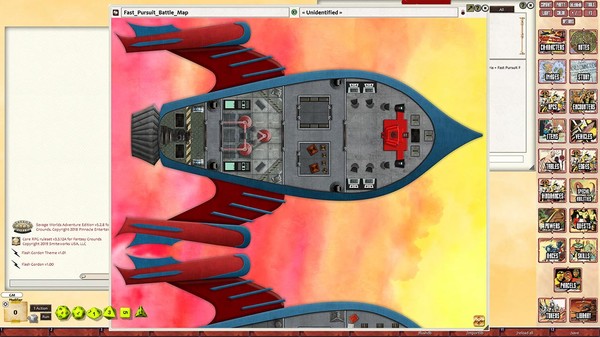 Fantasy Grounds - Flash Gordon Combat Map 1: Arboria + Fast Pursuit Rocket