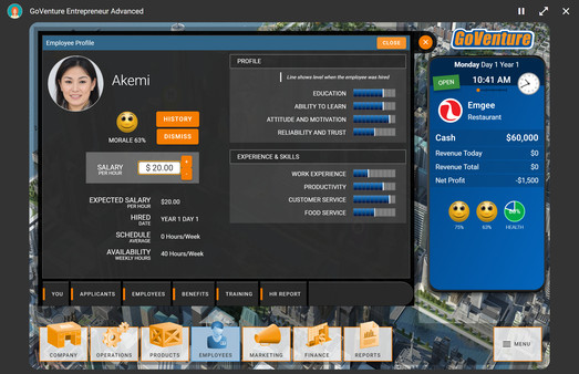 Скриншот из GoVenture Entrepreneur