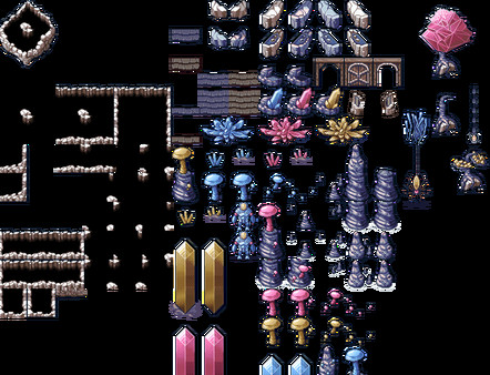 скриншот RPG Maker MV - Crystal Cavern Asset Pack 1