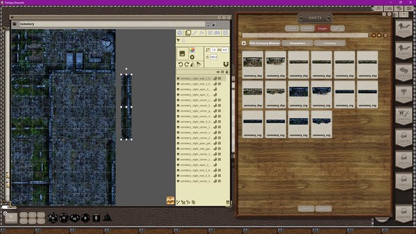 скриншот Fantasy Grounds - Black Scrolls Cemetery (Map Tile Pack) 0