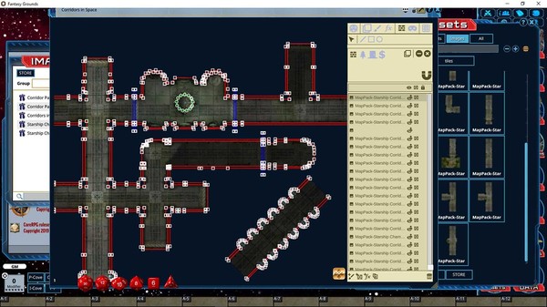 скриншот Fantasy Grounds - Pathfinder Map Pack: Starship Corridors 1