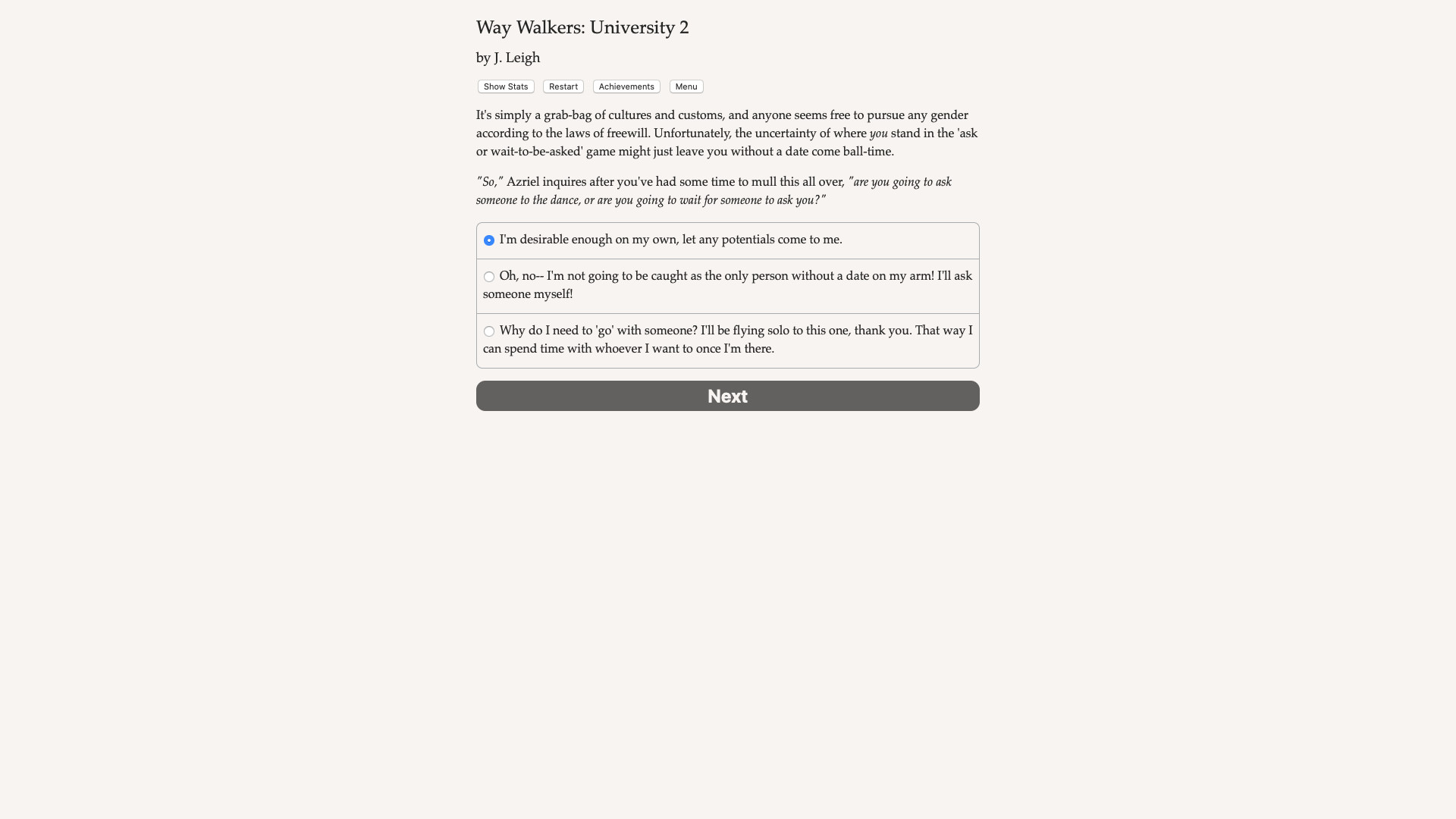 Way Walkers: University 2 #3