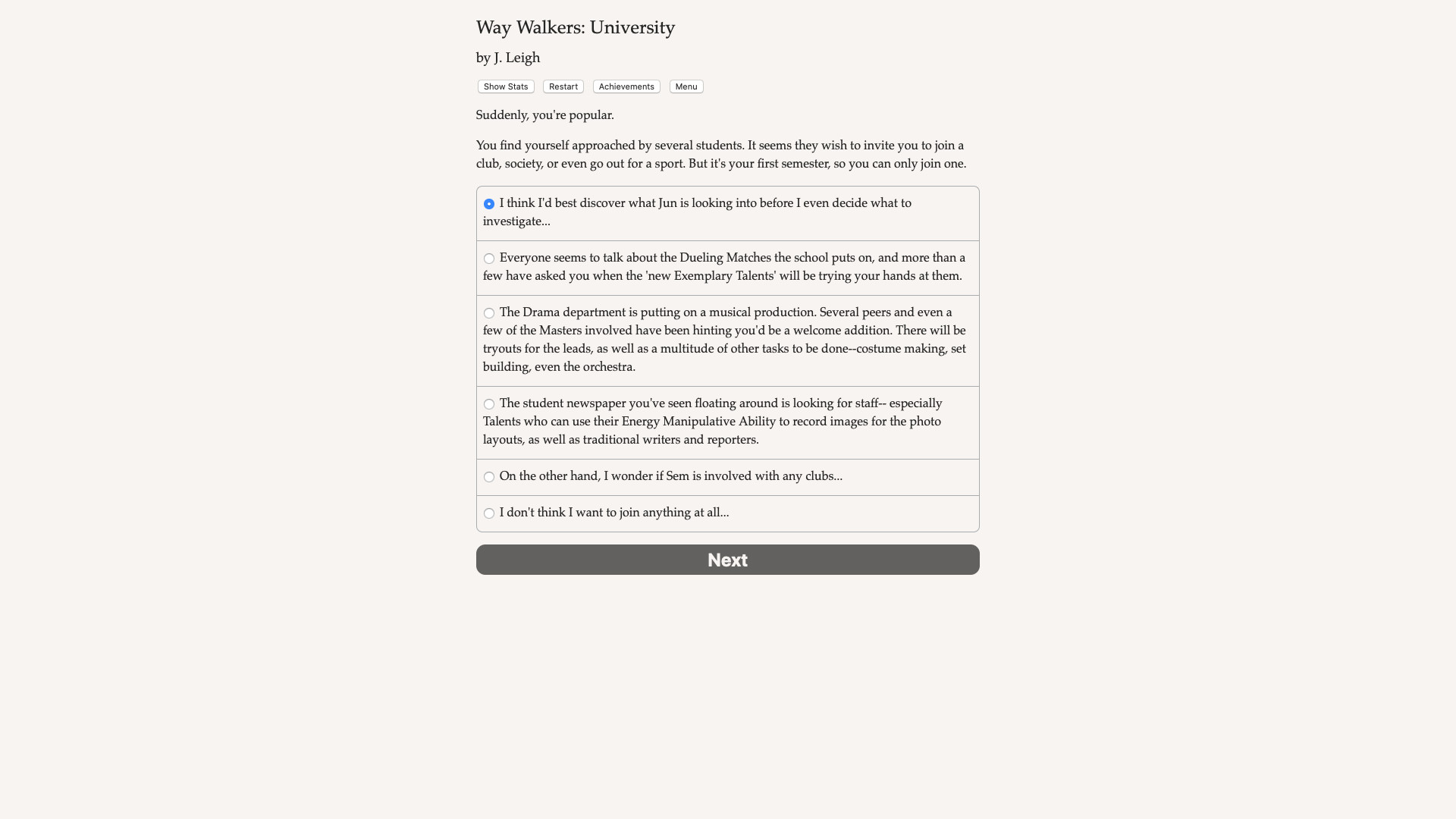 Way Walkers: University Demo #4